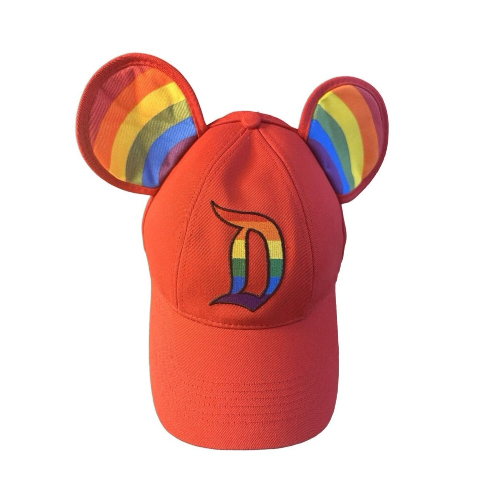 Disneyland Pride Mickey Ears Rainbow Adult Hat Disney Parks Adjustable Cap New